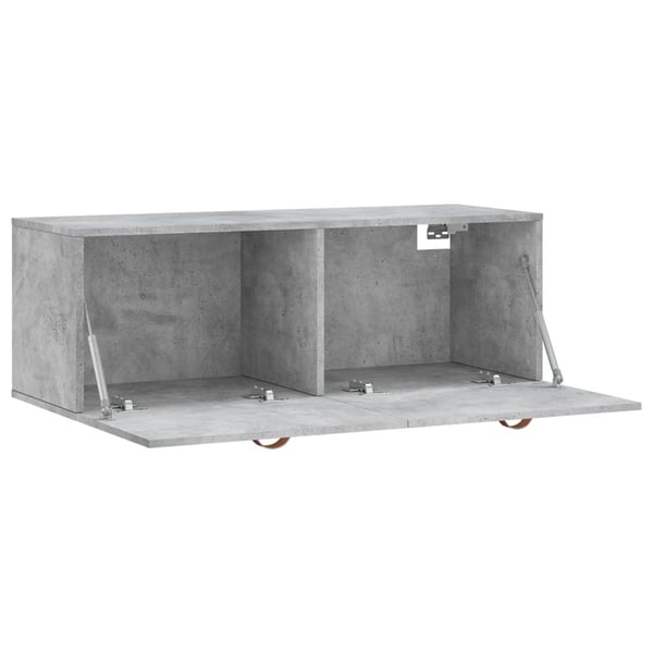 vidaXL Veggskap betonggrå 100x36,5x35 cm konstruert tre