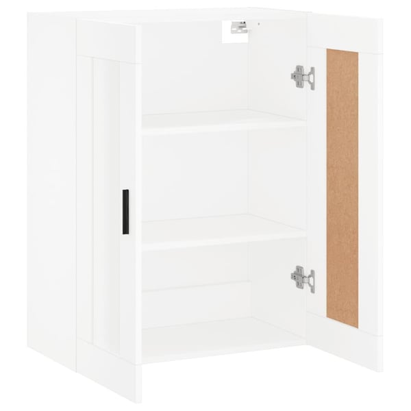 vidaXL Veggmontert skap hvit 69,5x34x90 cm konstruert tre