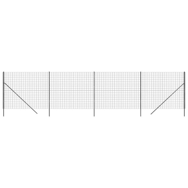 vidaXL trådhegn 2x10 m galvaniseret stål antracitgrå