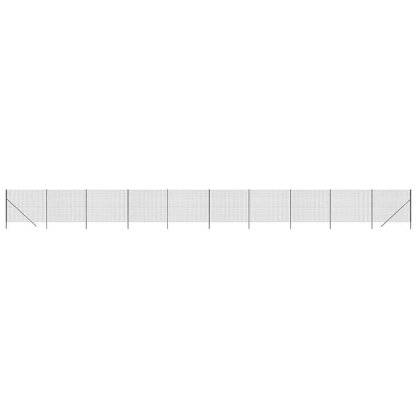 vidaXL trådhegn 1,4x25 m galvaniseret stål antracitgrå