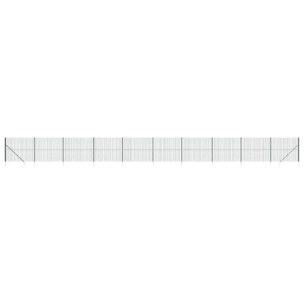 vidaXL Verkkoaita maapiikeillä vihreä 1,4x25 m