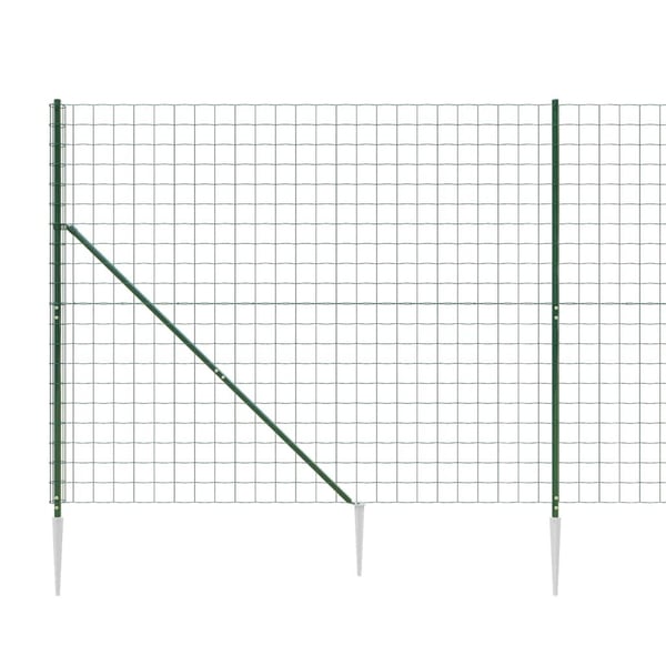 vidaXL Verkkoaita maapiikeillä vihreä 2,2x10 m