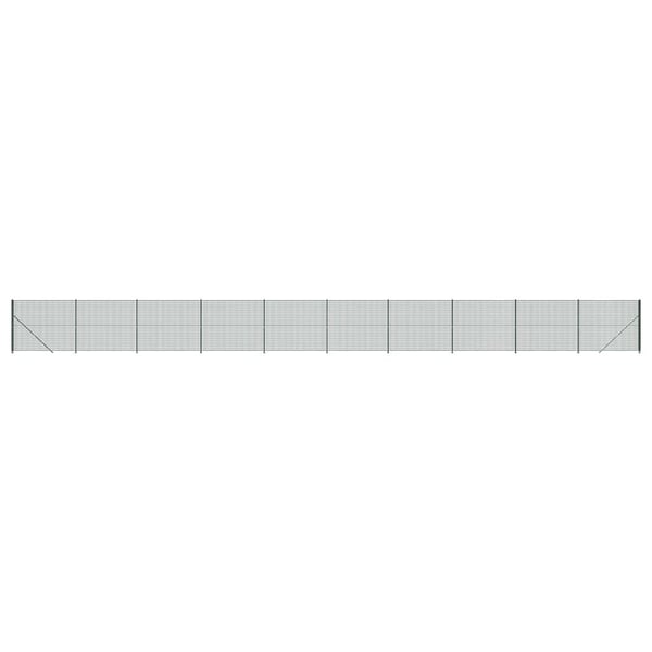 vidaXL trådhegn med flange 2,2x25 m grøn
