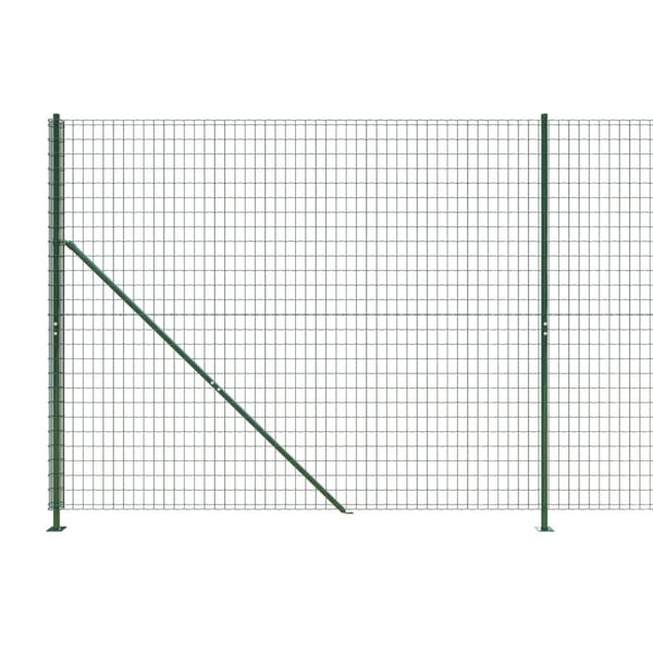 vidaXL trådhegn med flange 2,2x25 m grøn
