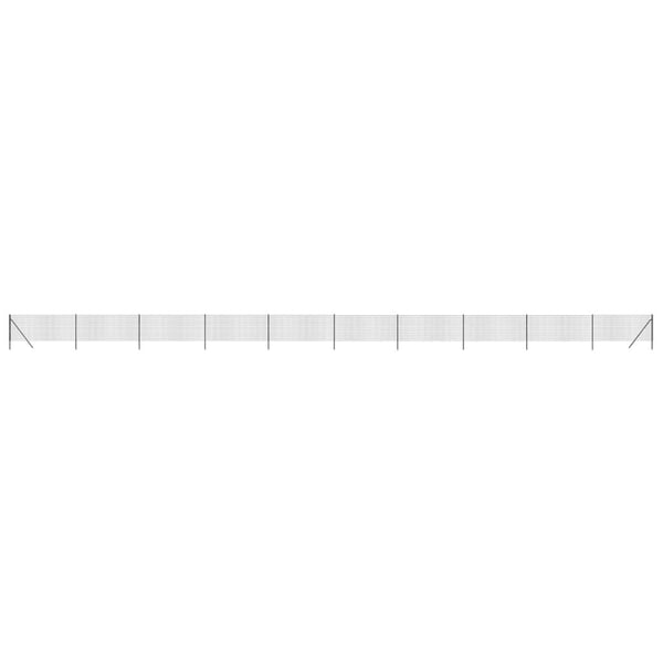 vidaXL trådhegn 1x25 m galvaniseret stål antracitgrå