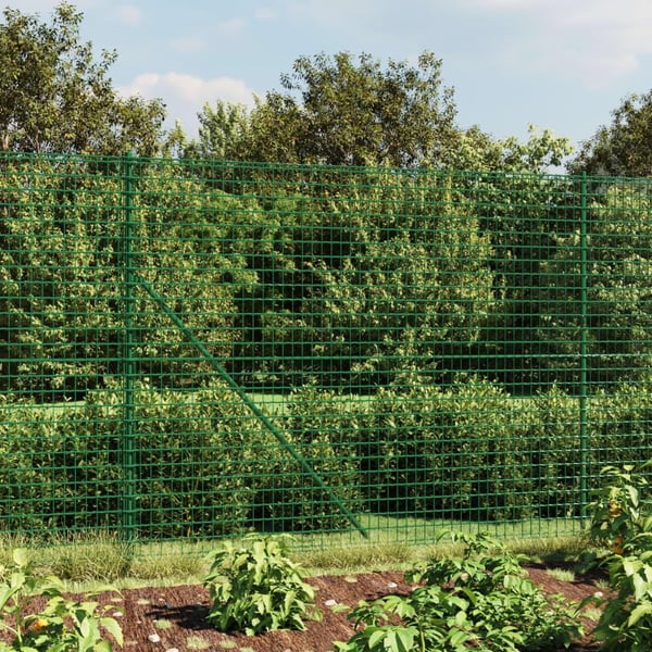 vidaXL Nettinggjerde med flens grønn 1,4x10 m
