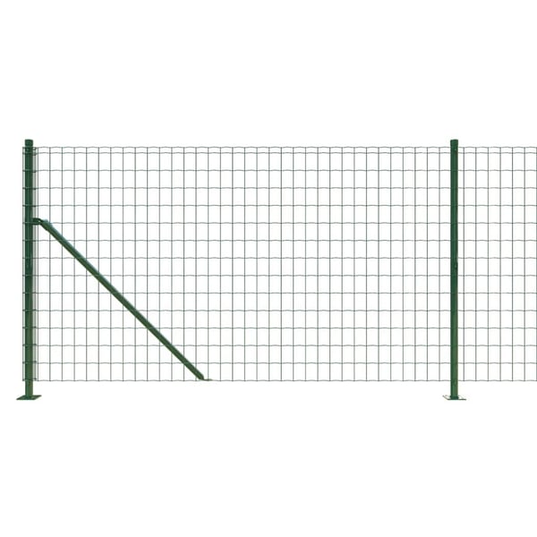 vidaXL Nettinggjerde med flens grønn 0,8x25 m