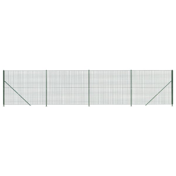 vidaXL trådhegn med flange 2,2x10 m grøn