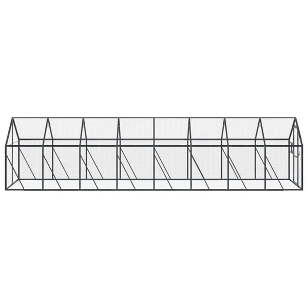 vidaXL Fuglehus antrasitt 1,79x8x1,85 m aluminium