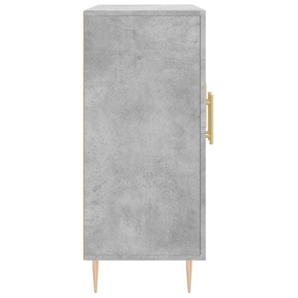 vidaXL Skjenk betonggrå 90x34x80 cm konstruert tre