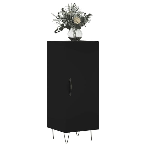 vidaXL Skjenk svart 34,5x34x90 cm konstruert tre