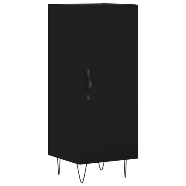 vidaXL Skjenk svart 34,5x34x90 cm konstruert tre