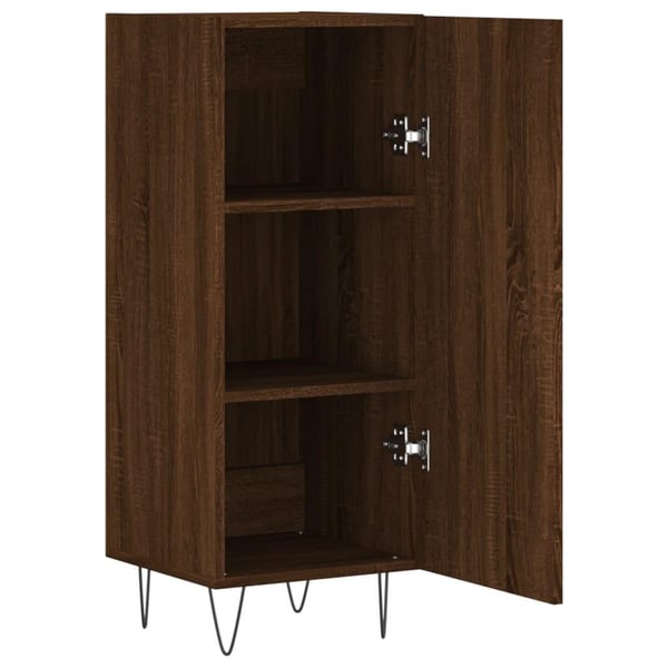 vidaXL Skjenk brun eik 34,5x34x90 cm konstruert tre