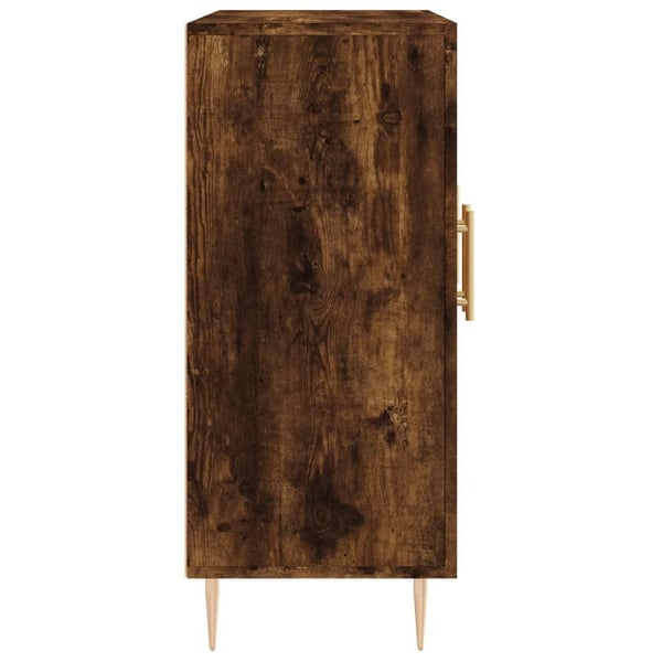 vidaXL Skjenk røkt eik 90x34x80 cm konstruert tre