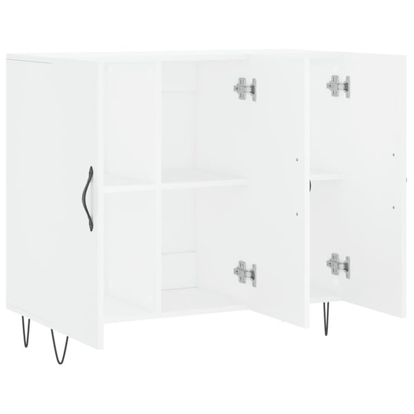 vidaXL skab 90x34x80 cm konstrueret træ hvid