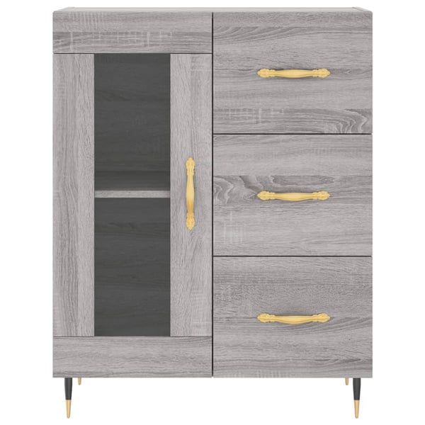vidaXL Skjenk grå sonoma 69,5x34x90 cm konstruert tre