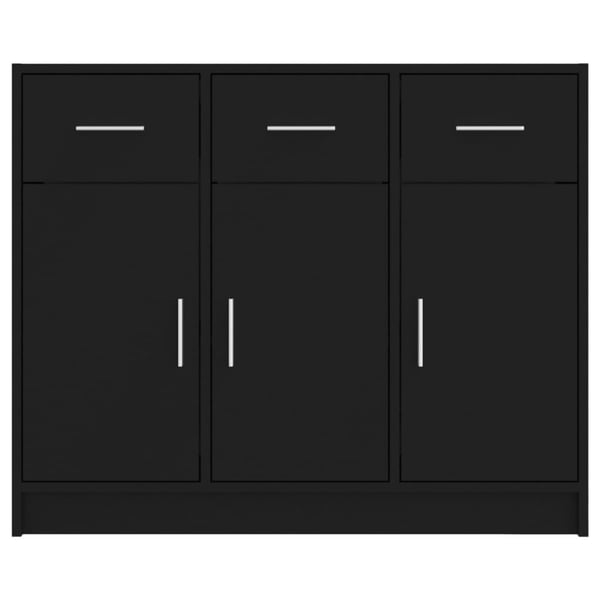 vidaXL Senkki musta 91x28x75 cm tekninen puu