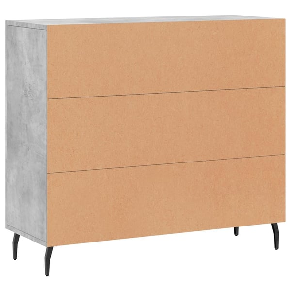 vidaXL Skjenk betonggrå 90x34x80 cm konstruert tre