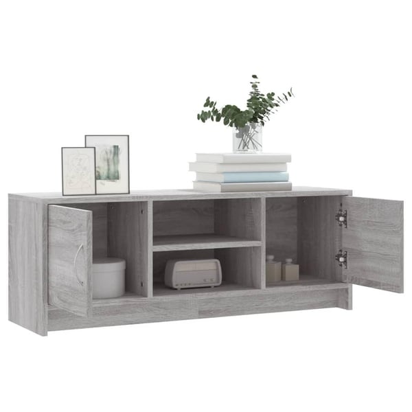 vidaXL TV-benk grå sonoma 102x30x37,5 cm konstruert tre