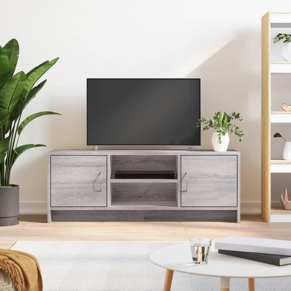 vidaXL TV-benk grå sonoma 102x30x37,5 cm konstruert tre