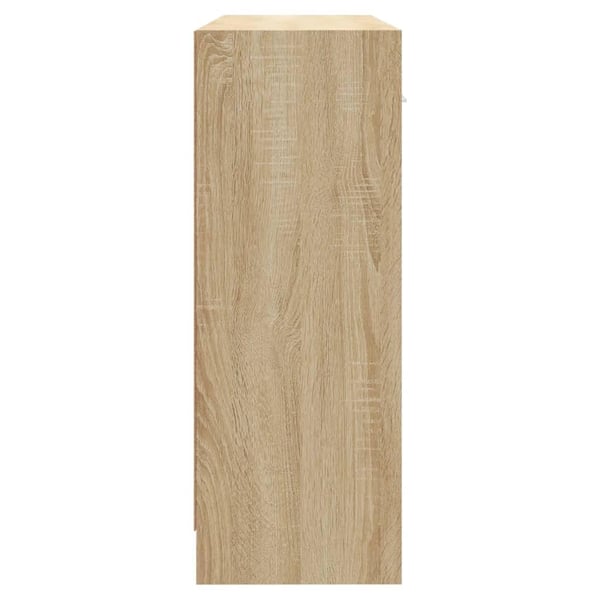 vidaXL Skjenk sonoma eik 91x28x75 cm konstruert tre