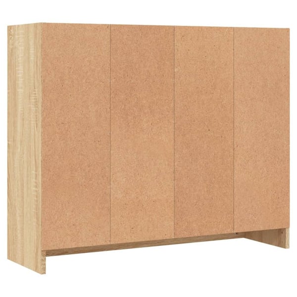 vidaXL Skjenk sonoma eik 91x28x75 cm konstruert tre