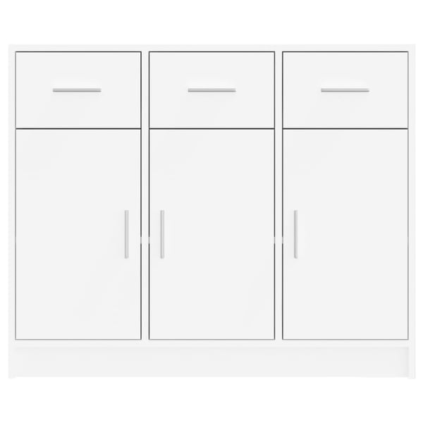 vidaXL Skjenk hvit 91x28x75 cm konstruert tre