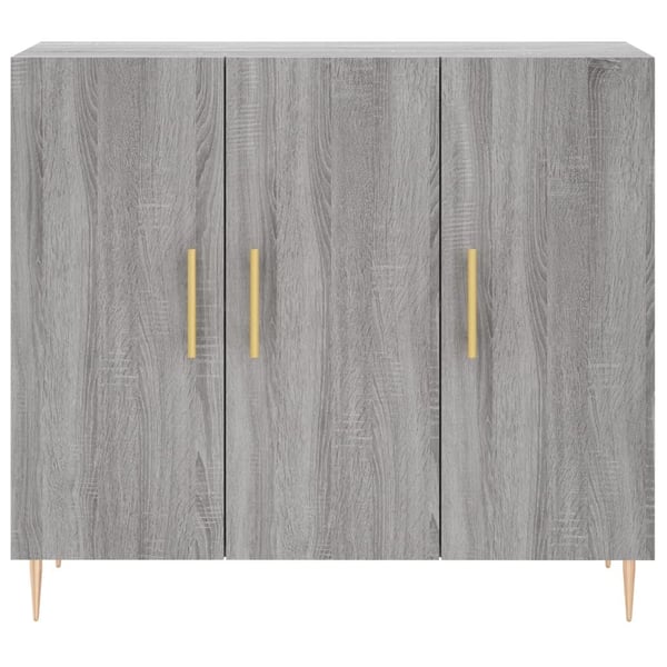 vidaXL Skjenk grå sonoma 90x34x80 cm konstruert tre