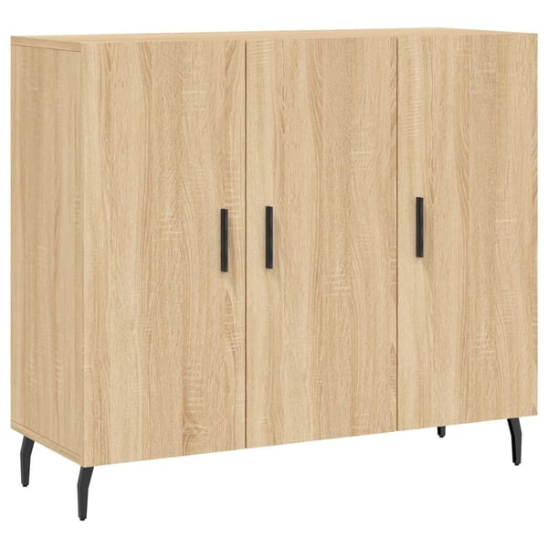vidaXL Skjenk sonoma eik 90x34x80 cm konstruert tre