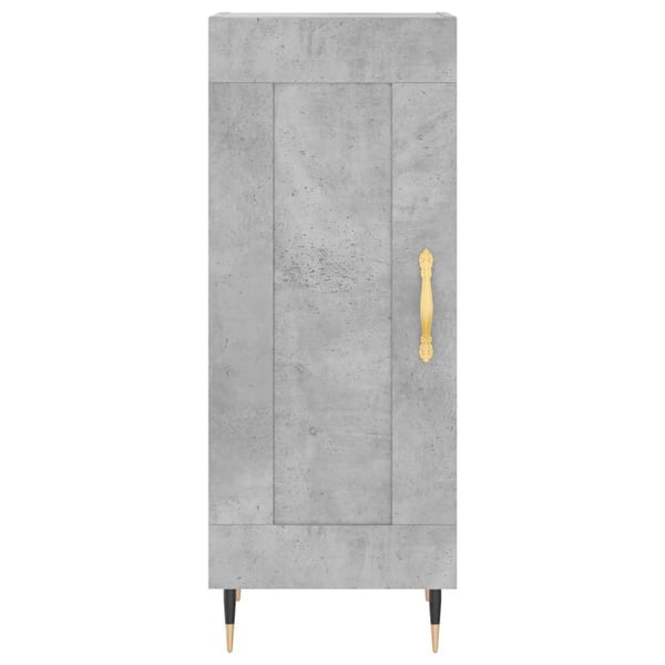 vidaXL Skjenk betonggrå 34,5x34x90 cm konstruert tre