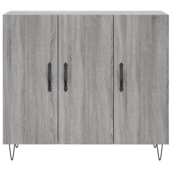 vidaXL Skjenk grå sonoma 90x34x80 cm konstruert tre
