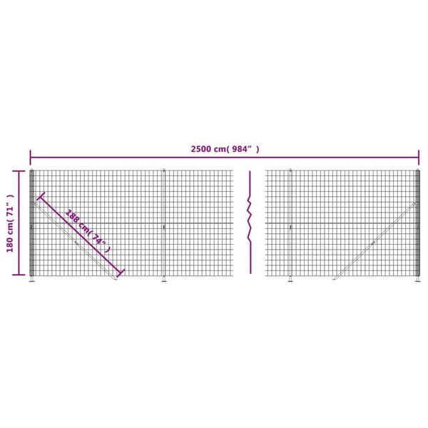 vidaXL Verkkoaita laipalla vihreä 1,8x25 m