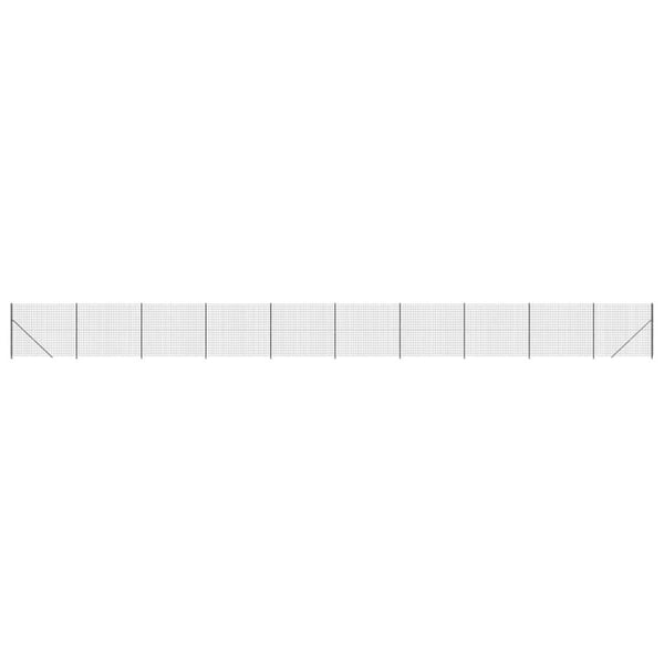 vidaXL Nettinggjerde med flens antrasitt 1,6x25 m