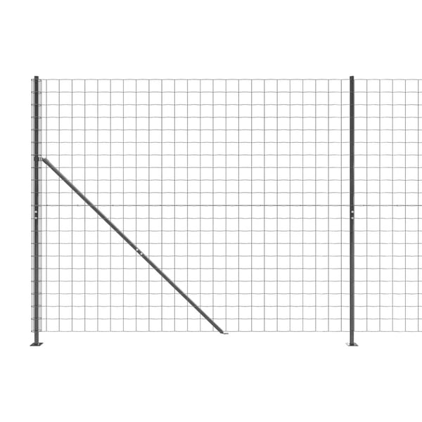 vidaXL trådhegn med flange 1,8x25 m antracitgrå