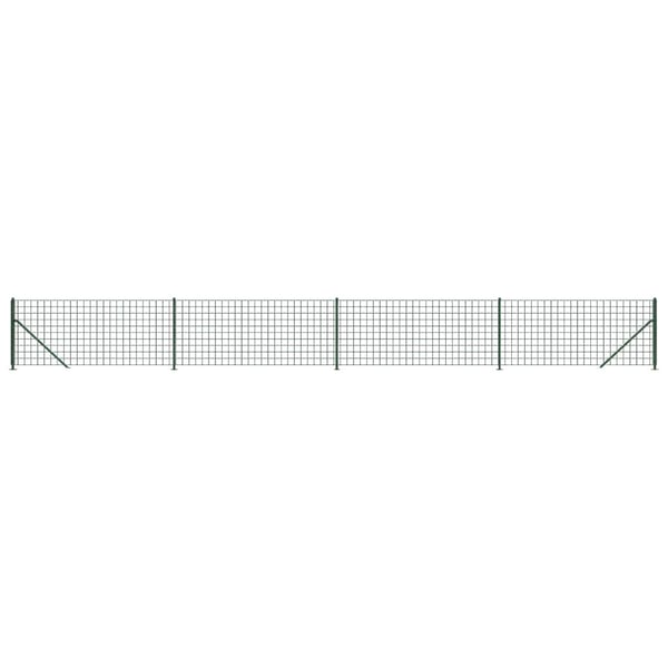 vidaXL trådhegn med flange 1x10 m grøn