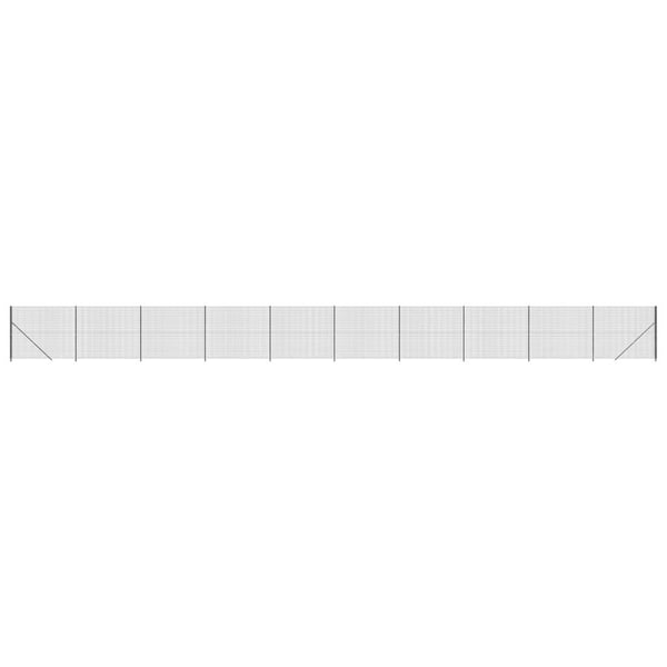 vidaXL trådhegn med flange 2,2x25 m antracitgrå