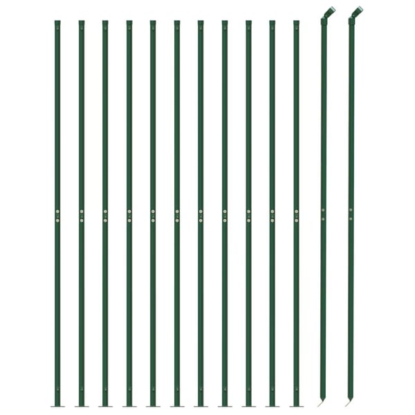 vidaXL trådhegn med flange 0,8x25 m grøn