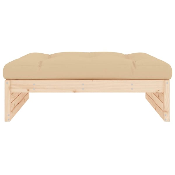 vidaXL Hagefotskammel 120x80 cm heltre furu