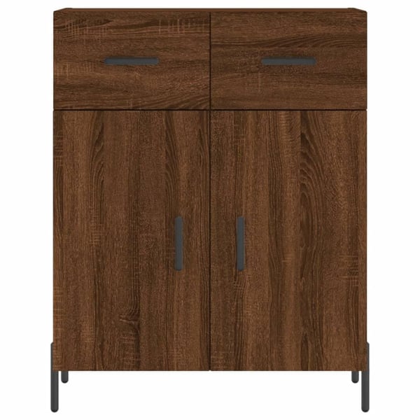 vidaXL skænk 69,5x34x90 cm konstrueret træ brun egetræsfarve