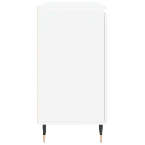 vidaXL Skjenk hvit 101,5x35x70 cm konstruert tre