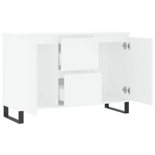 vidaXL Skjenk hvit 101,5x35x70 cm konstruert tre