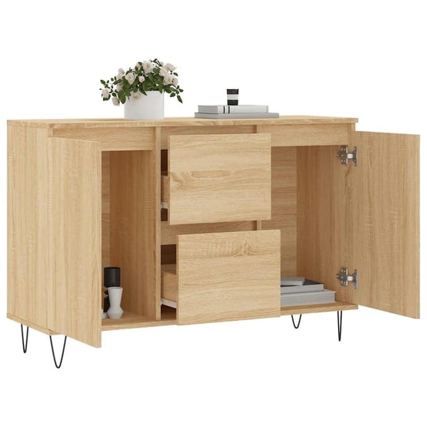 vidaXL skænk 104x35x70 cm konstrueret træ sonoma-eg