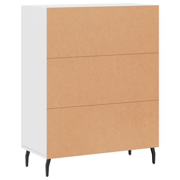 vidaXL Skjenk hvit 69,5x34x90 cm konstruert tre