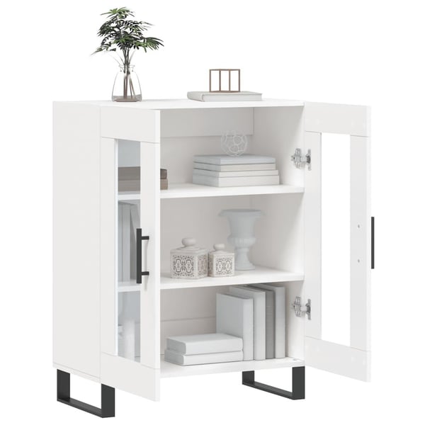 vidaXL Skjenk hvit 69,5x34x90 cm konstruert tre