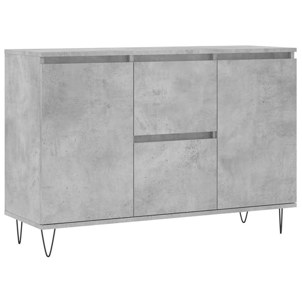vidaXL Skjenk betonggrå 101,5x35x70 cm konstruert tre