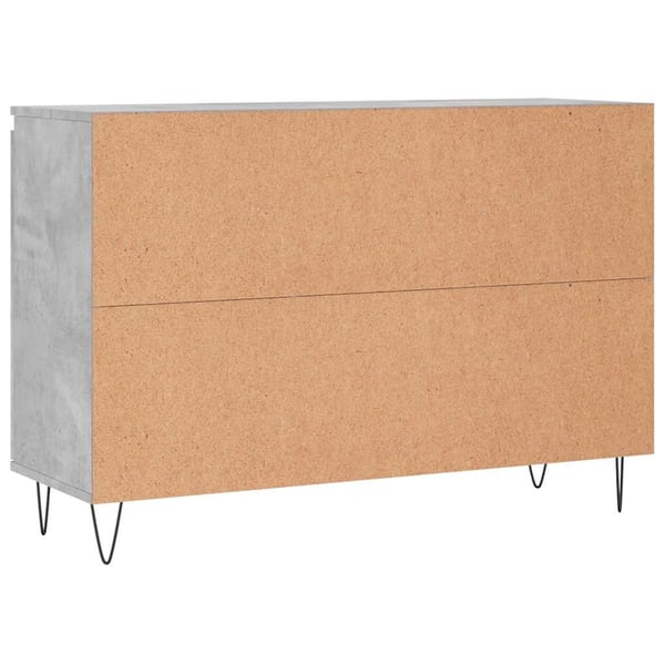 vidaXL Skjenk betonggrå 101,5x35x70 cm konstruert tre
