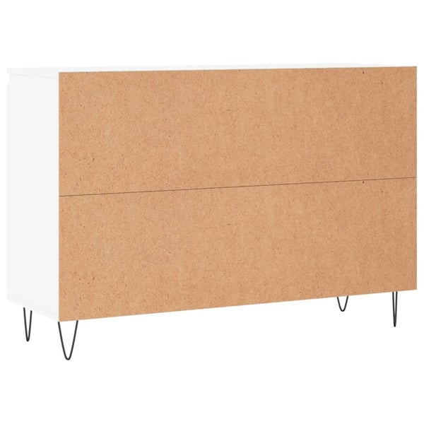 vidaXL Skjenk hvit 101,5x35x70 cm konstruert tre