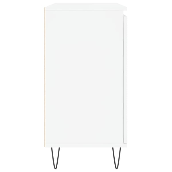 vidaXL Skjenk hvit 101,5x35x70 cm konstruert tre