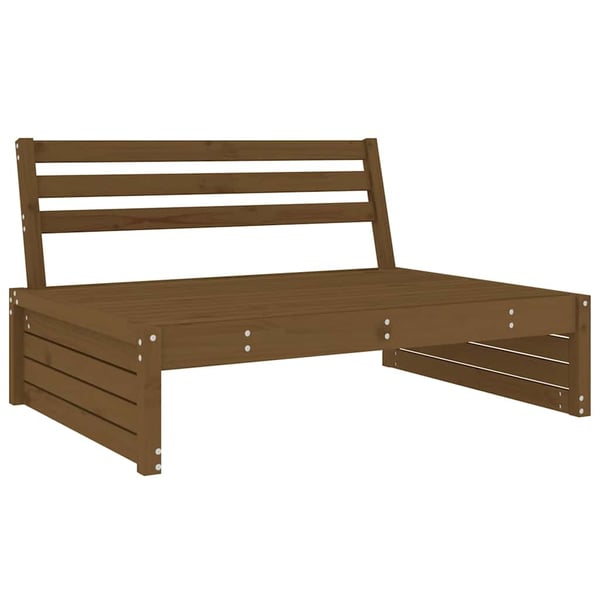 vidaXL midtermodul til sofa 120x80 cm massivt fyrretræ honningbrun
