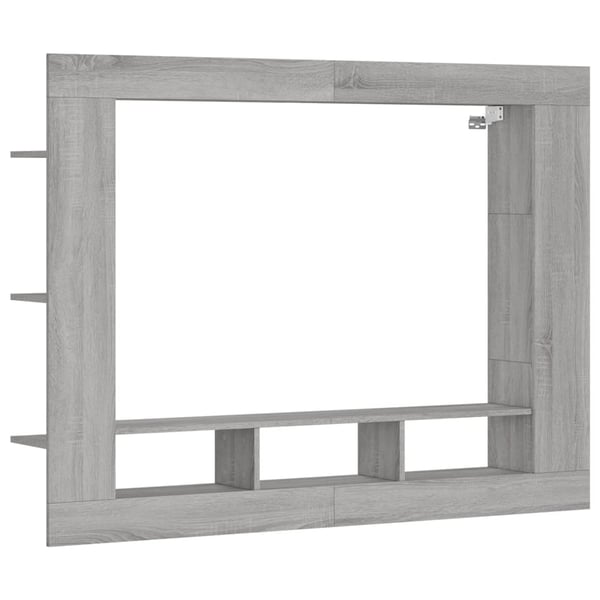 vidaXL TV-benk grå sonoma 152x22x113 cm konstruert tre